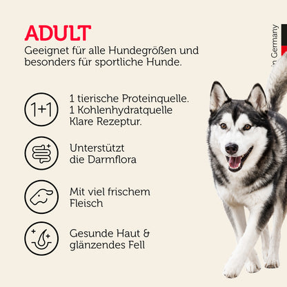 Adult-Hundefutter für alle Hundegrößen mit Darmflora-Unterstützung und Vitality Formel
