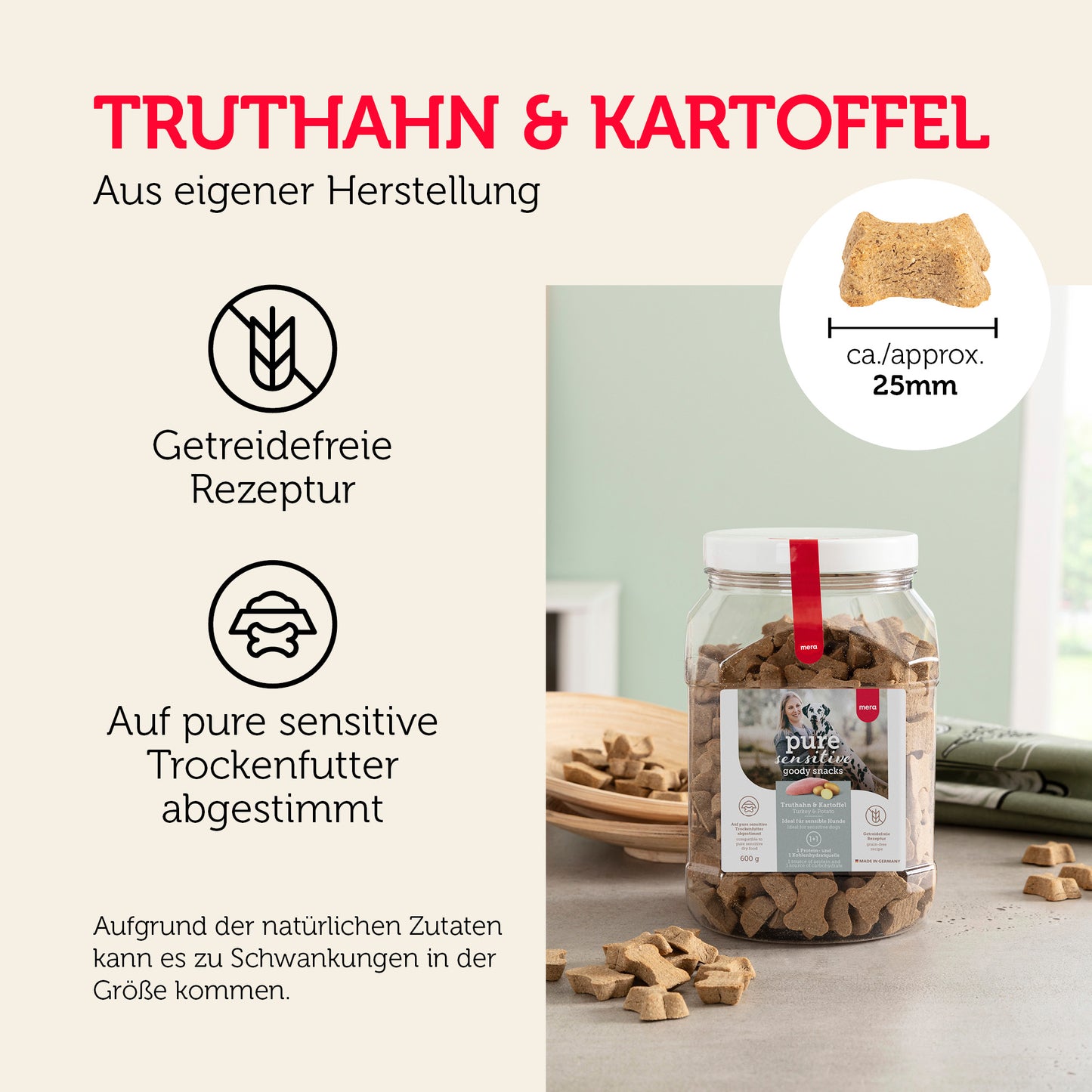 mera pure sensitive Goody Snacks Truthahn & Kartoffel Soft Benefits