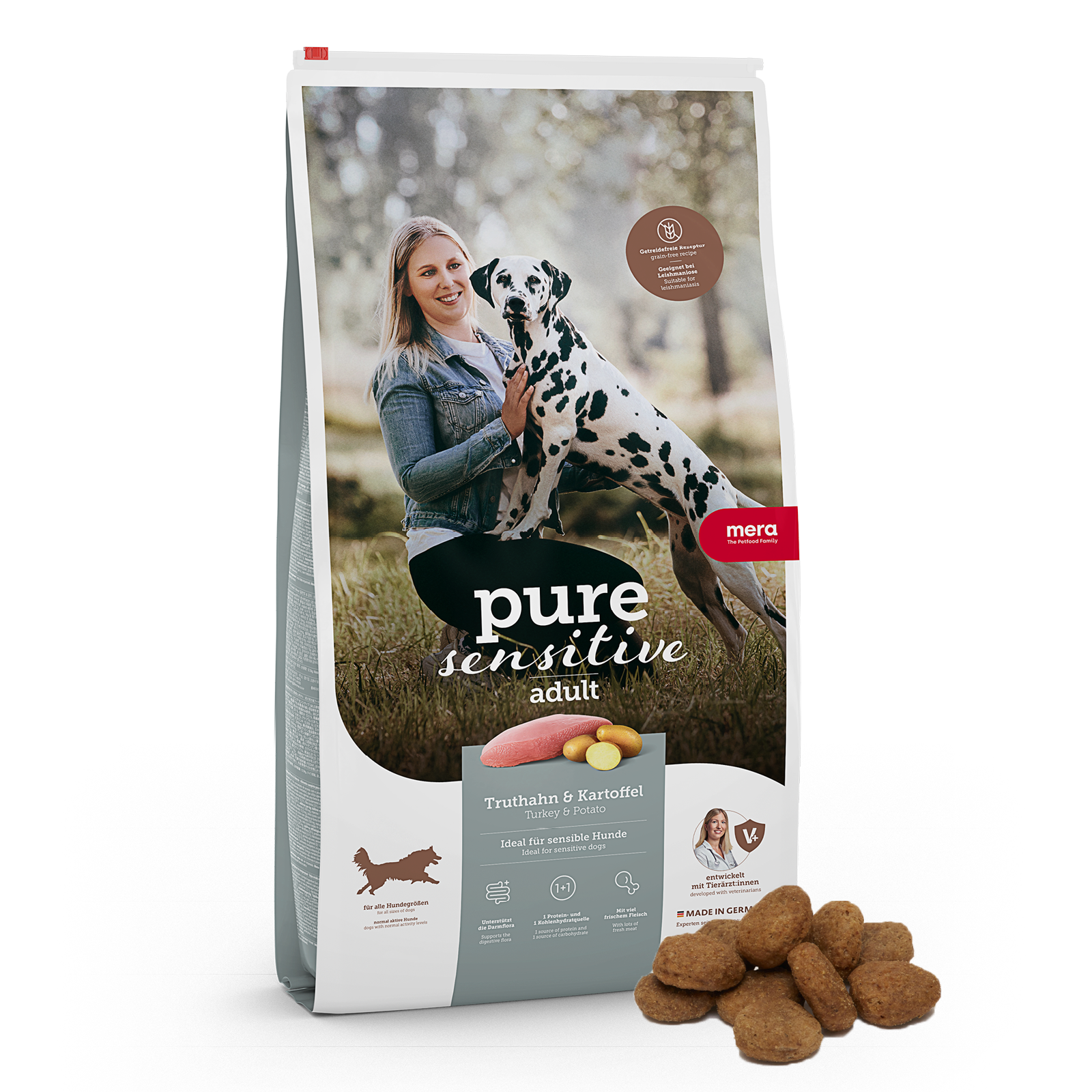 mera pure sensitive Truthahn & Kartoffel Trockenfutter Packshot