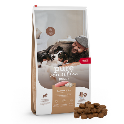 mera pure sensitive Truthahn & Reis PuppyTrockenfutter Packshot