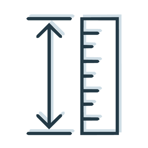 mera blaues icon - Abmessung