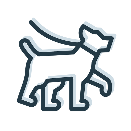 mera icon blau - spaziergang